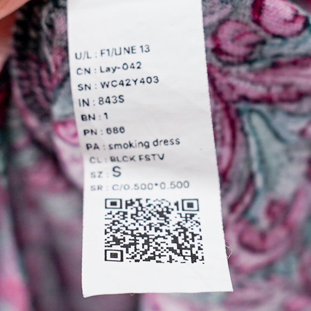 Croft Barrow Black Smocked Challis Fit Flare Dress S Maroon Paisley Cottagecore - Picture 11 of 12